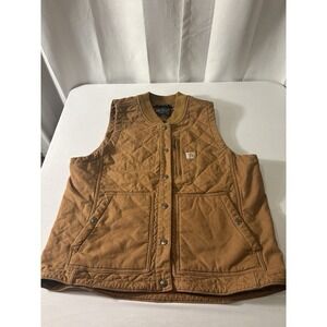 Carhartt Women Vest XL Brown Rugged Flex Relaxed Fit Lightweight Insulated